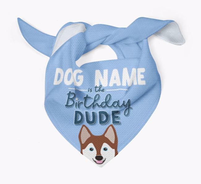 Birthday Dude: Personalised {breedFullName} Bandana